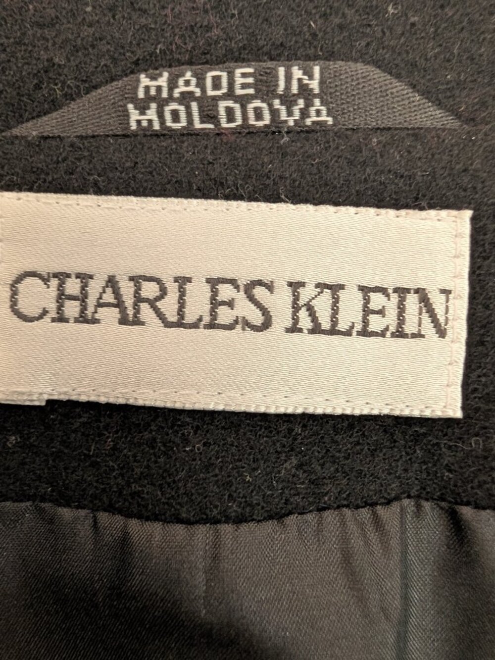 Charles Klein Women's Black Wool Cropped Fitted Jacket Blazer Size 8 Classic - Picture 4 of 9